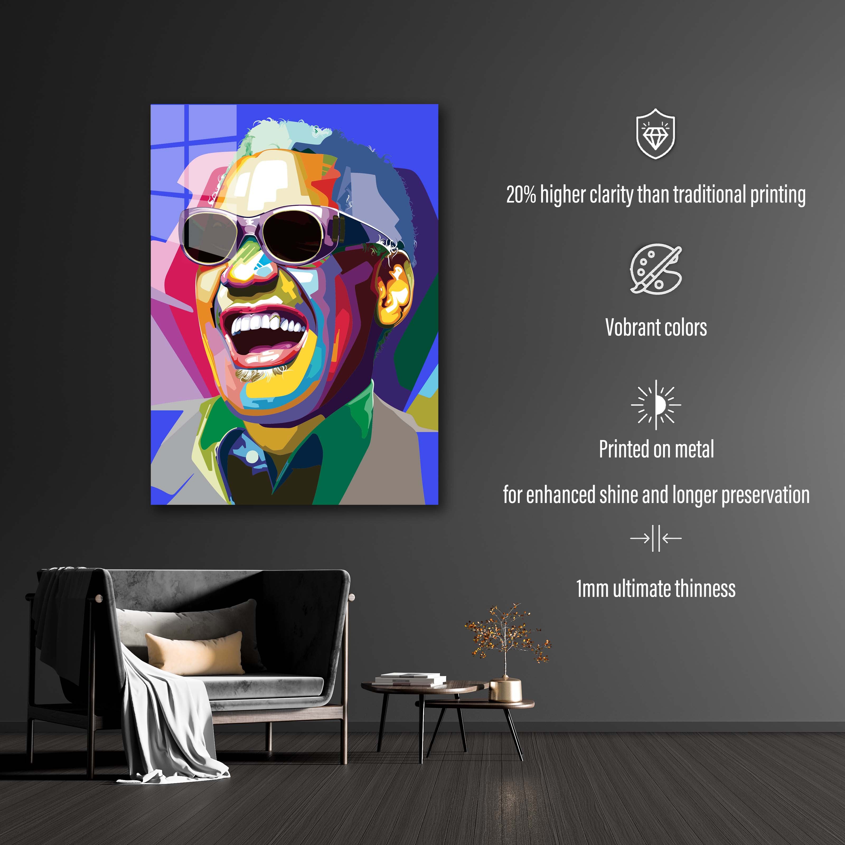 Pop Art Ray Charles Jazz Musician