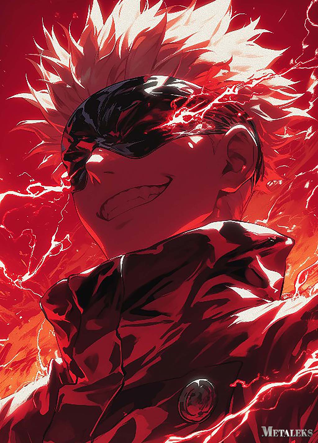 Red Gojo Satoru jujutsu Kaisen