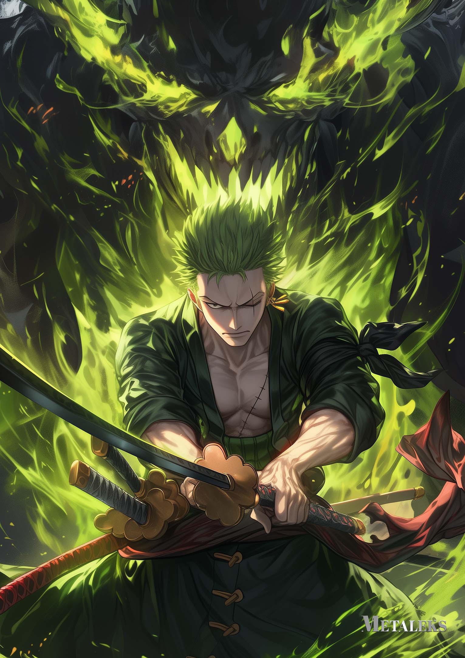 Roronoa Zoro Demon _ One Piece