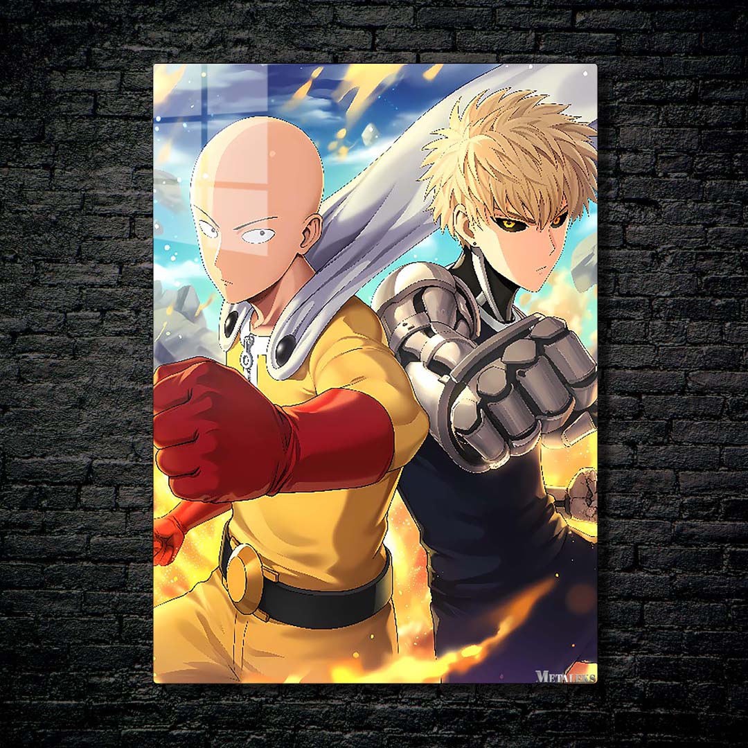 Saitama and genos from one punch man