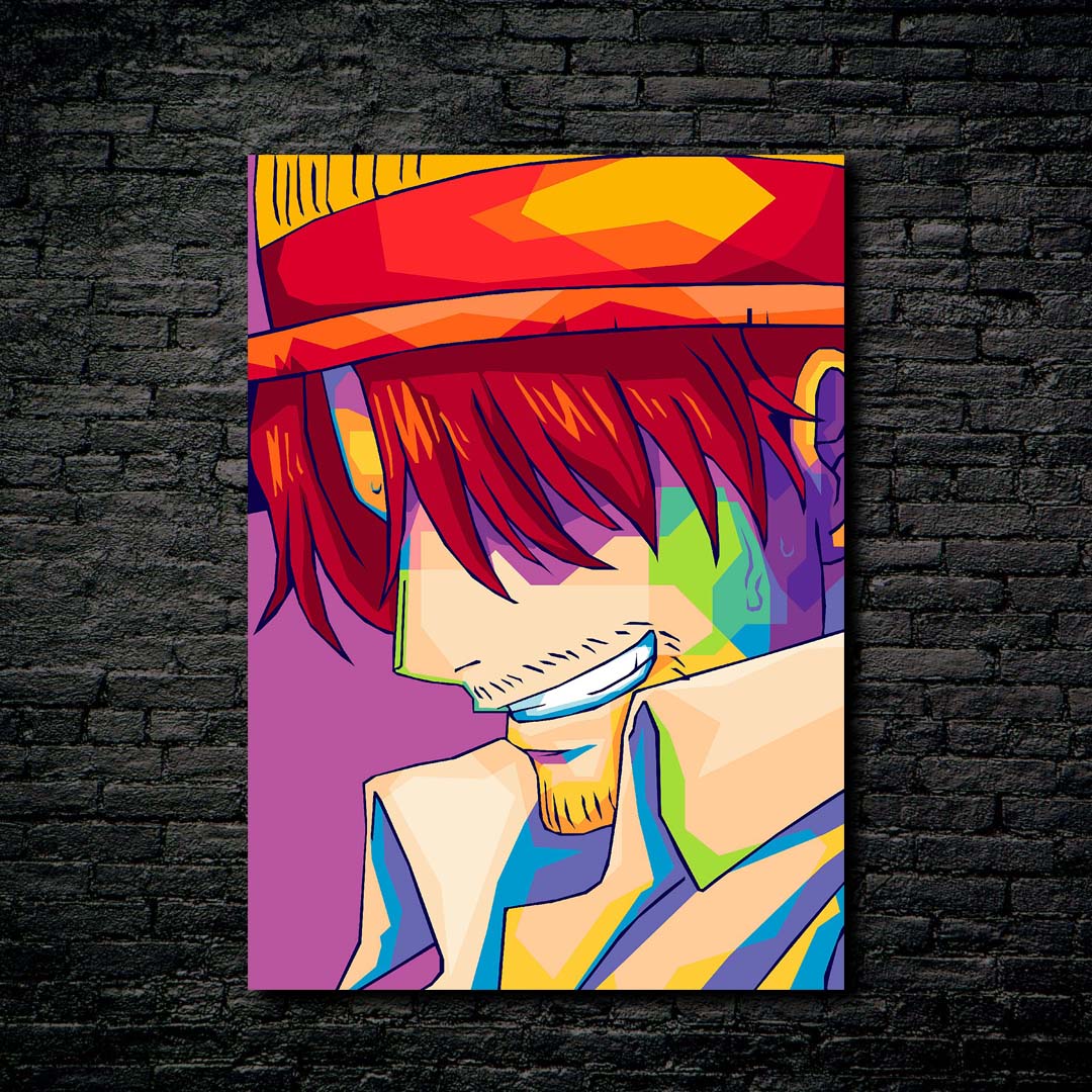 Shanks one piece pop art-designed by @ FanartPopArt