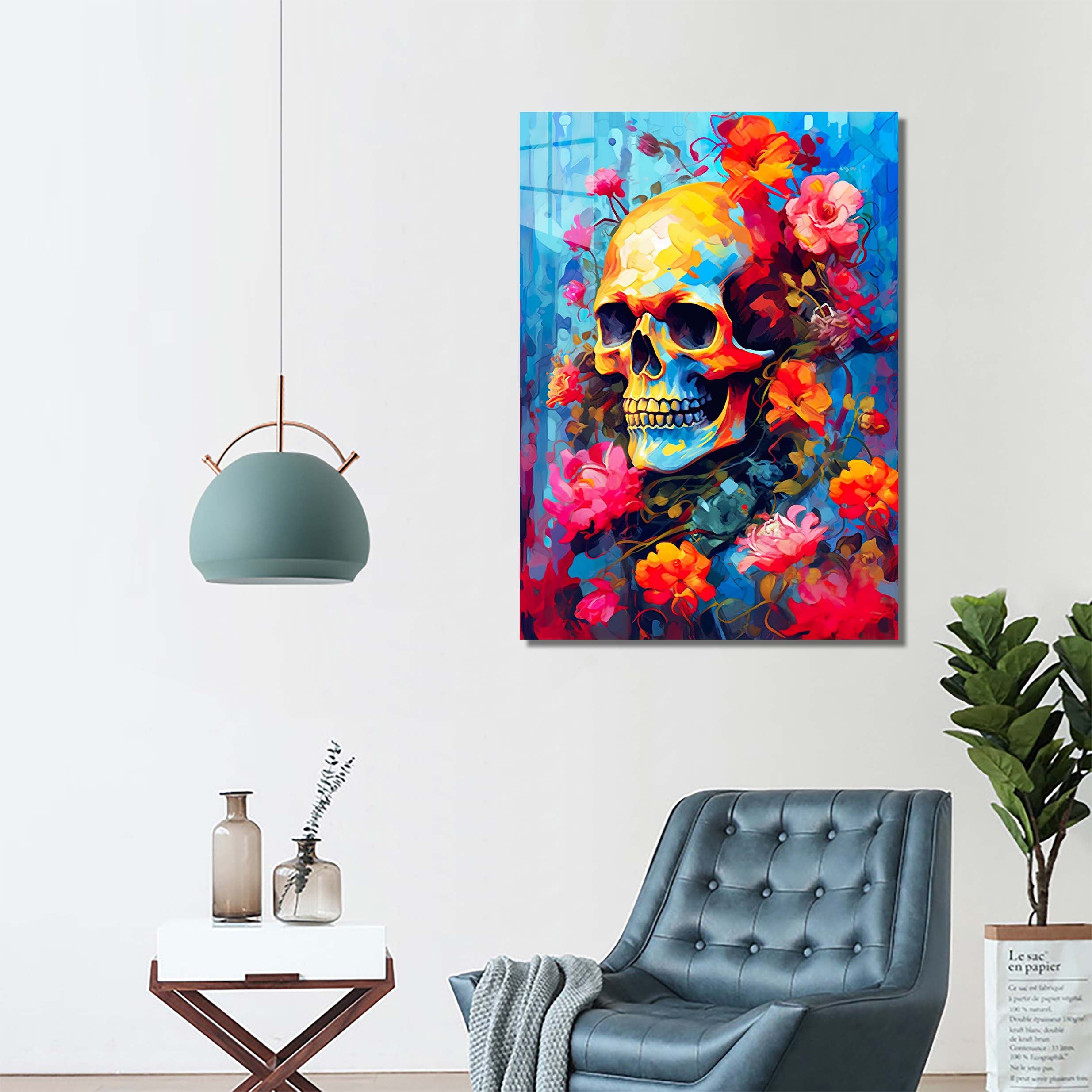 Skull in Roses