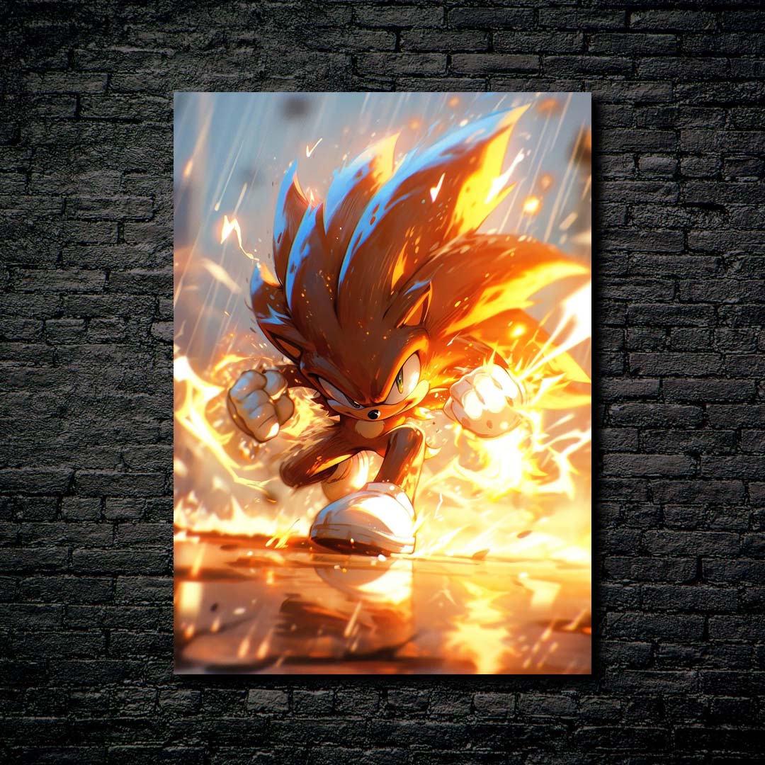 Super Sonic Wallpaper by @visinaire.ai