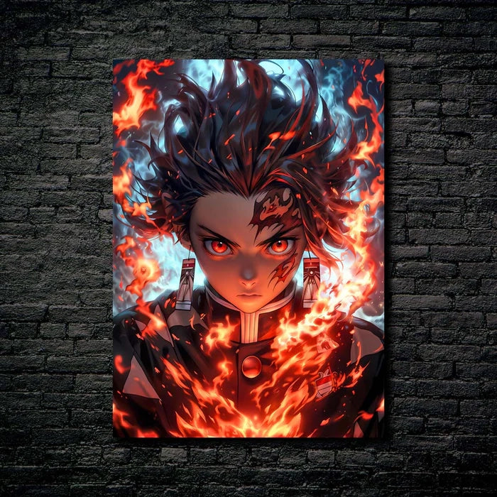 Tanjiro Kamado Fire Poster