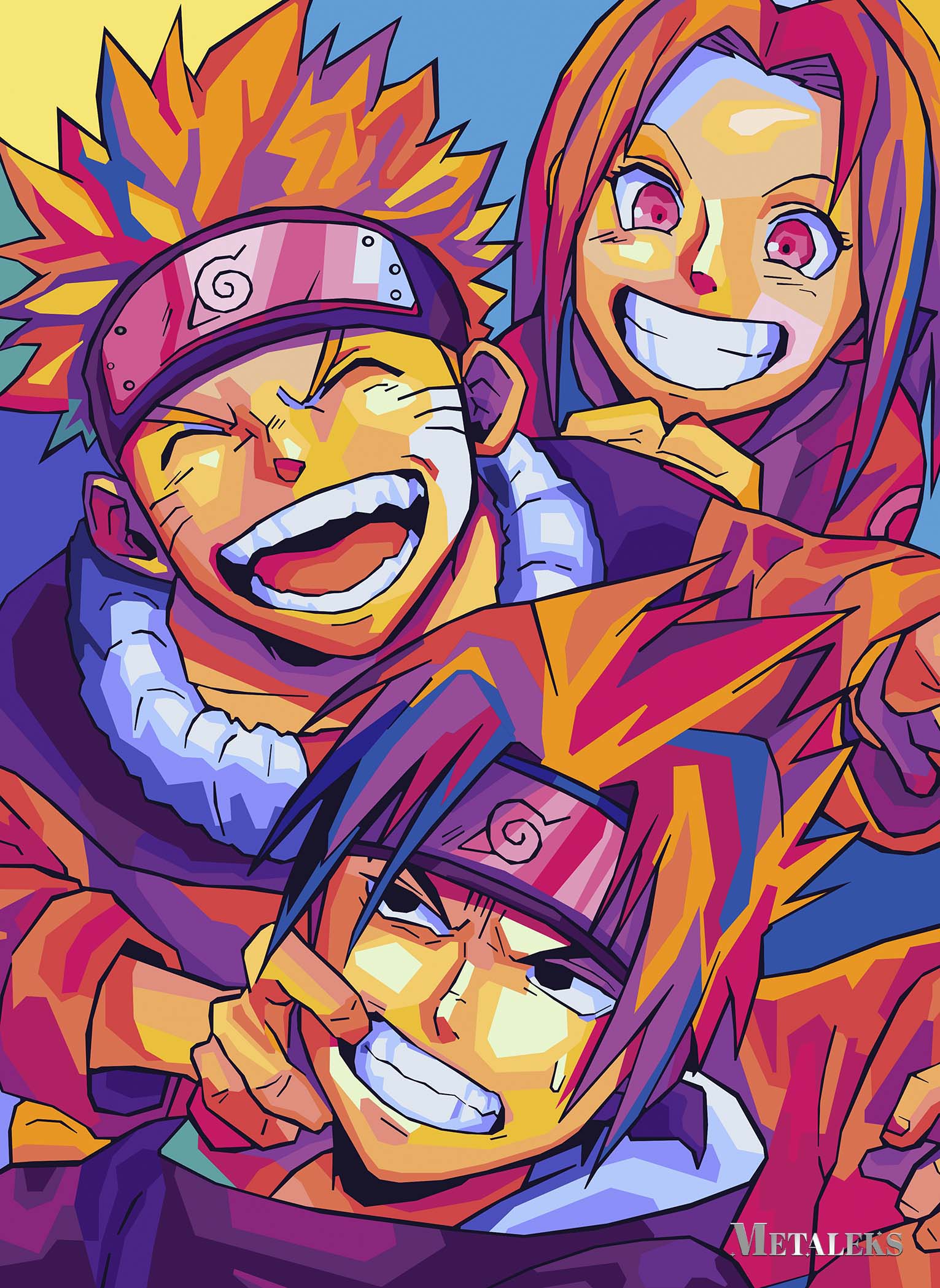 Team 7 wpap pop art style