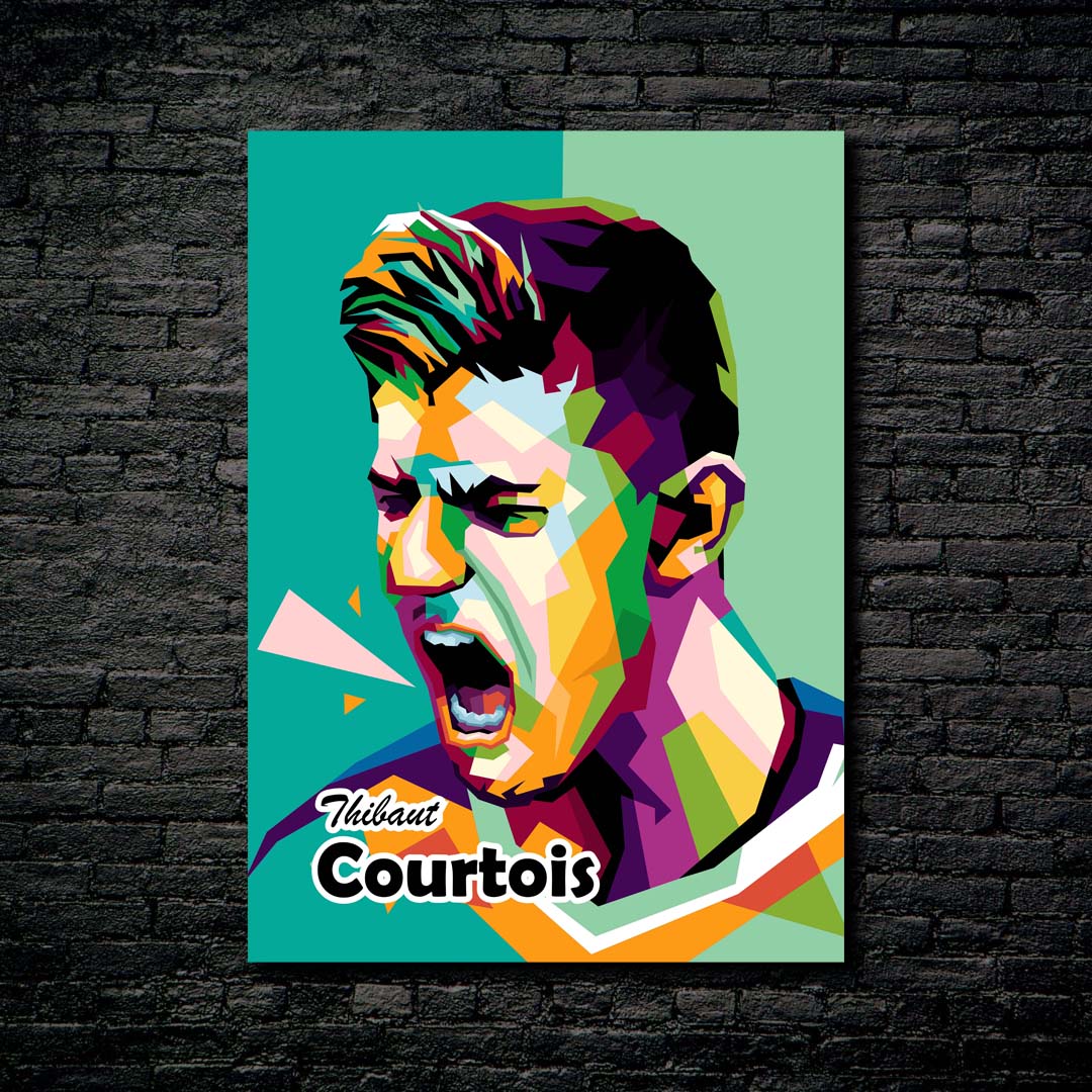 Thibaut Cortois legend football in trending pop art