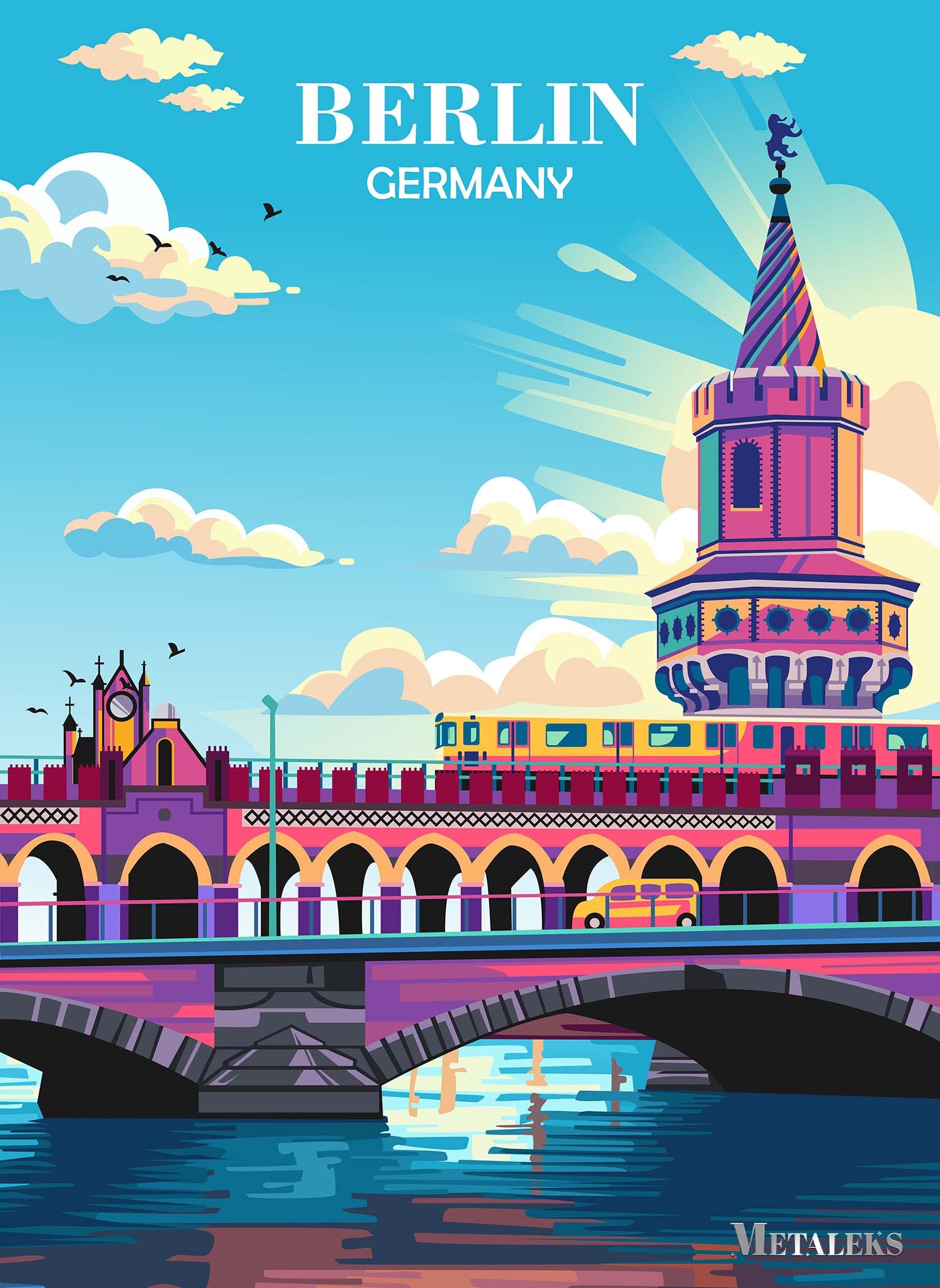 Travel Poster Berlin Germany