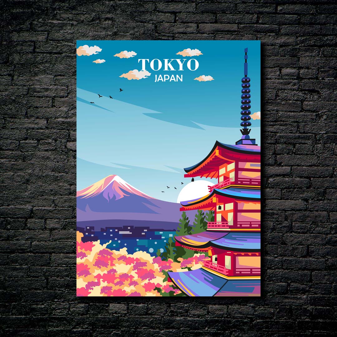 Travel Poster Tokyo Japan