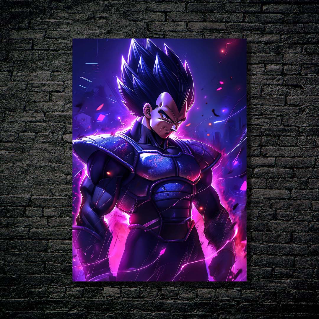 Vegeta Saiyan purple energy