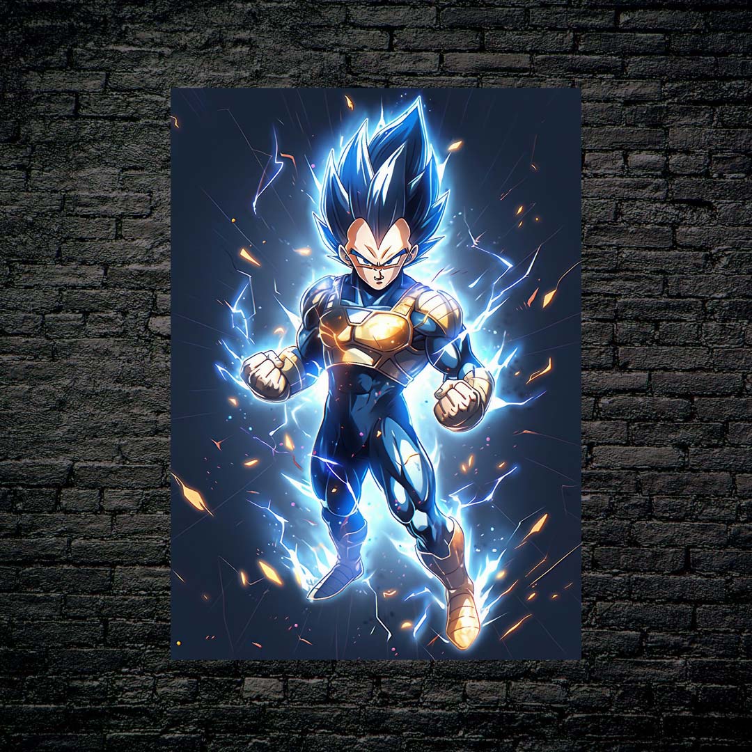 Vegeta Ultra Ego Comic SuperHero Cyber Robot Neon 5