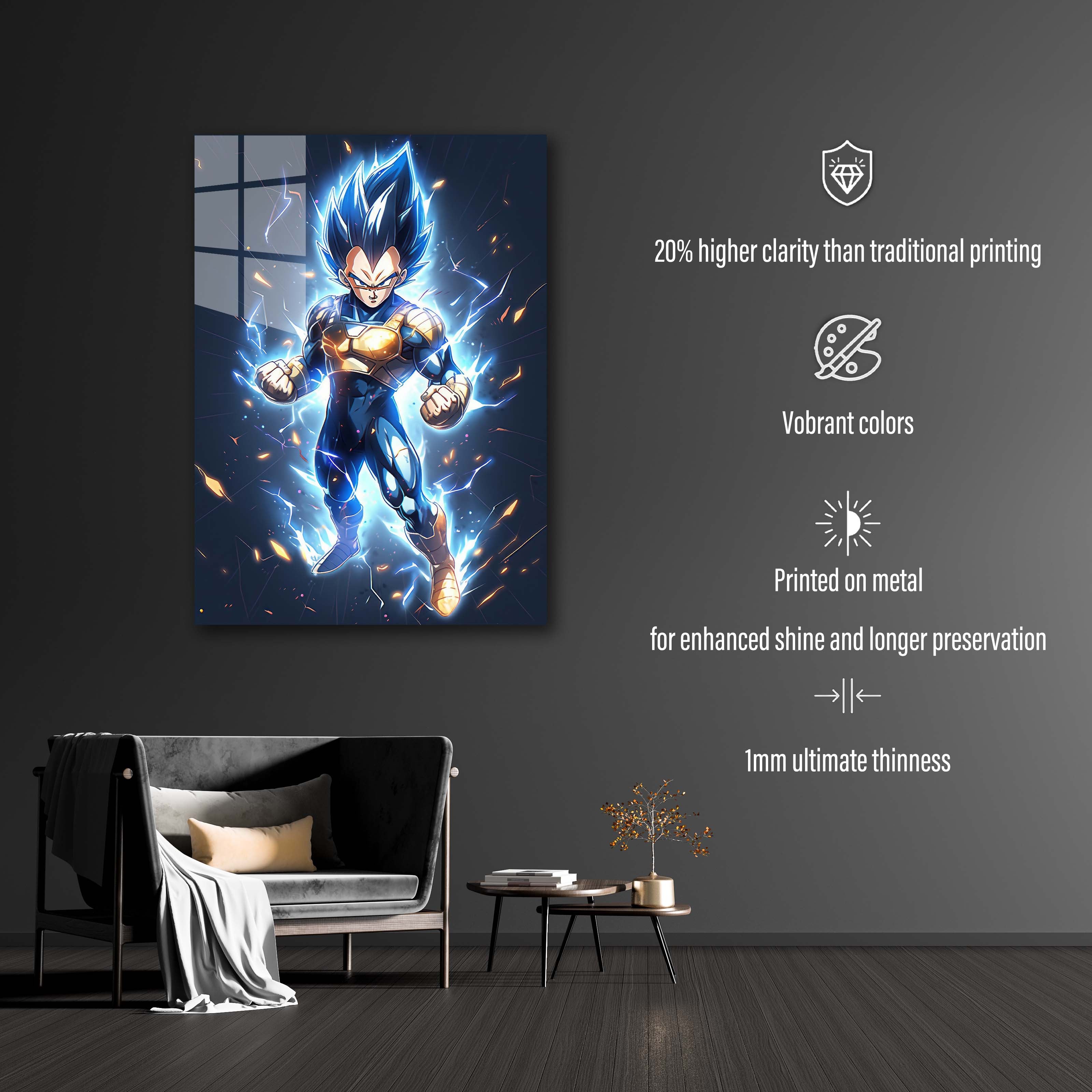 Vegeta Ultra Ego Comic SuperHero Cyber Robot Neon 5