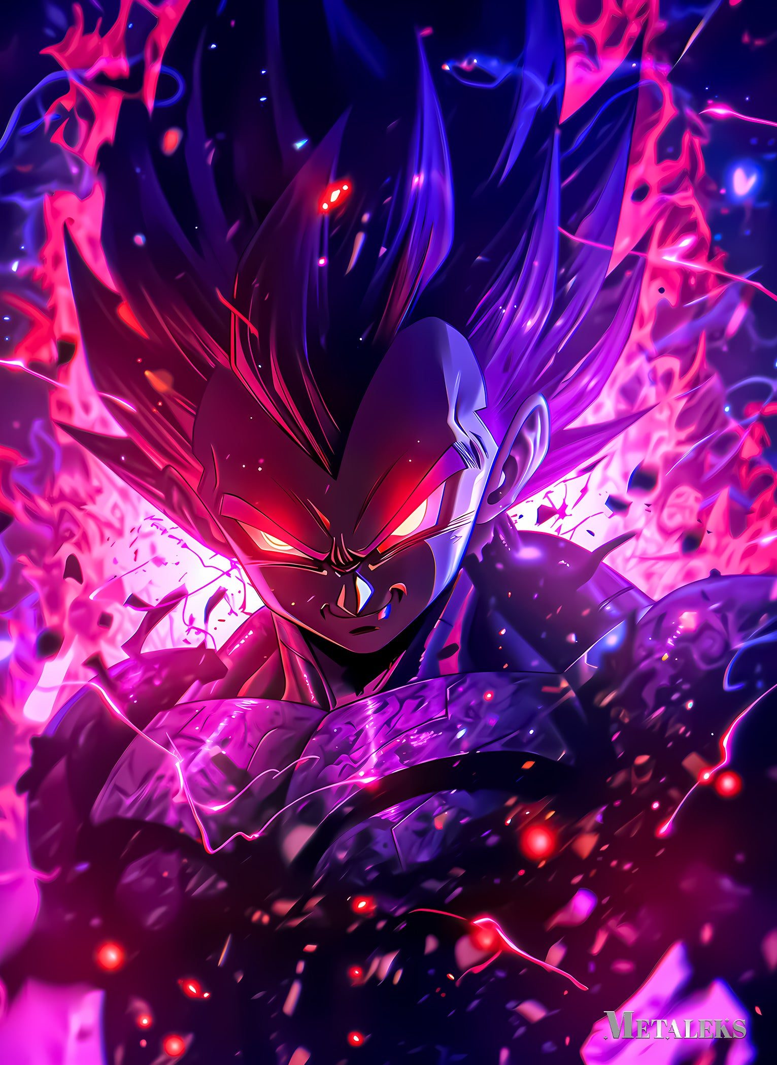 Vegeta purple rage