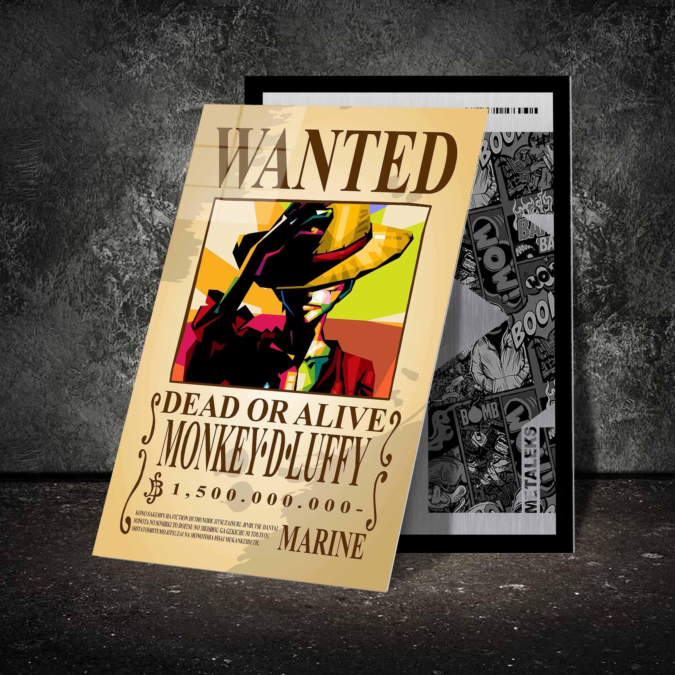 Wanted luffy poster