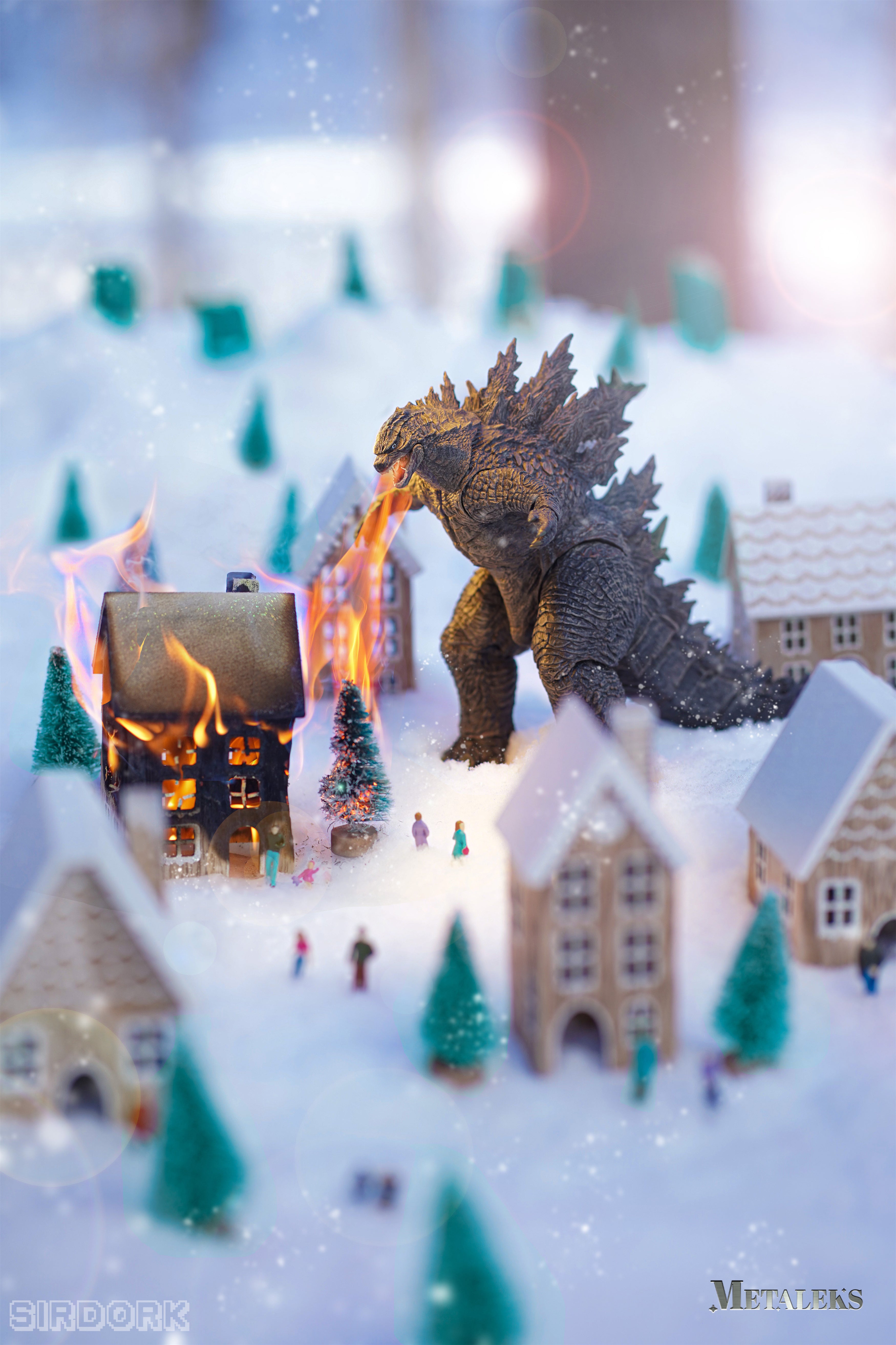 Xmas Village BURNED