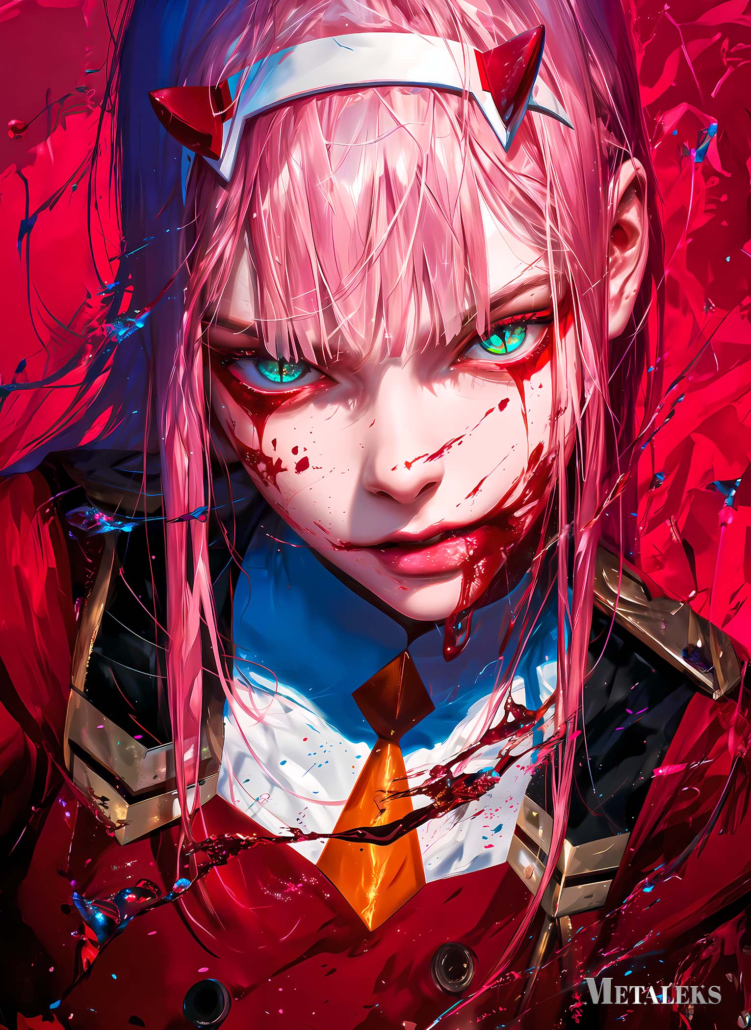 Zero Two Red Portrait