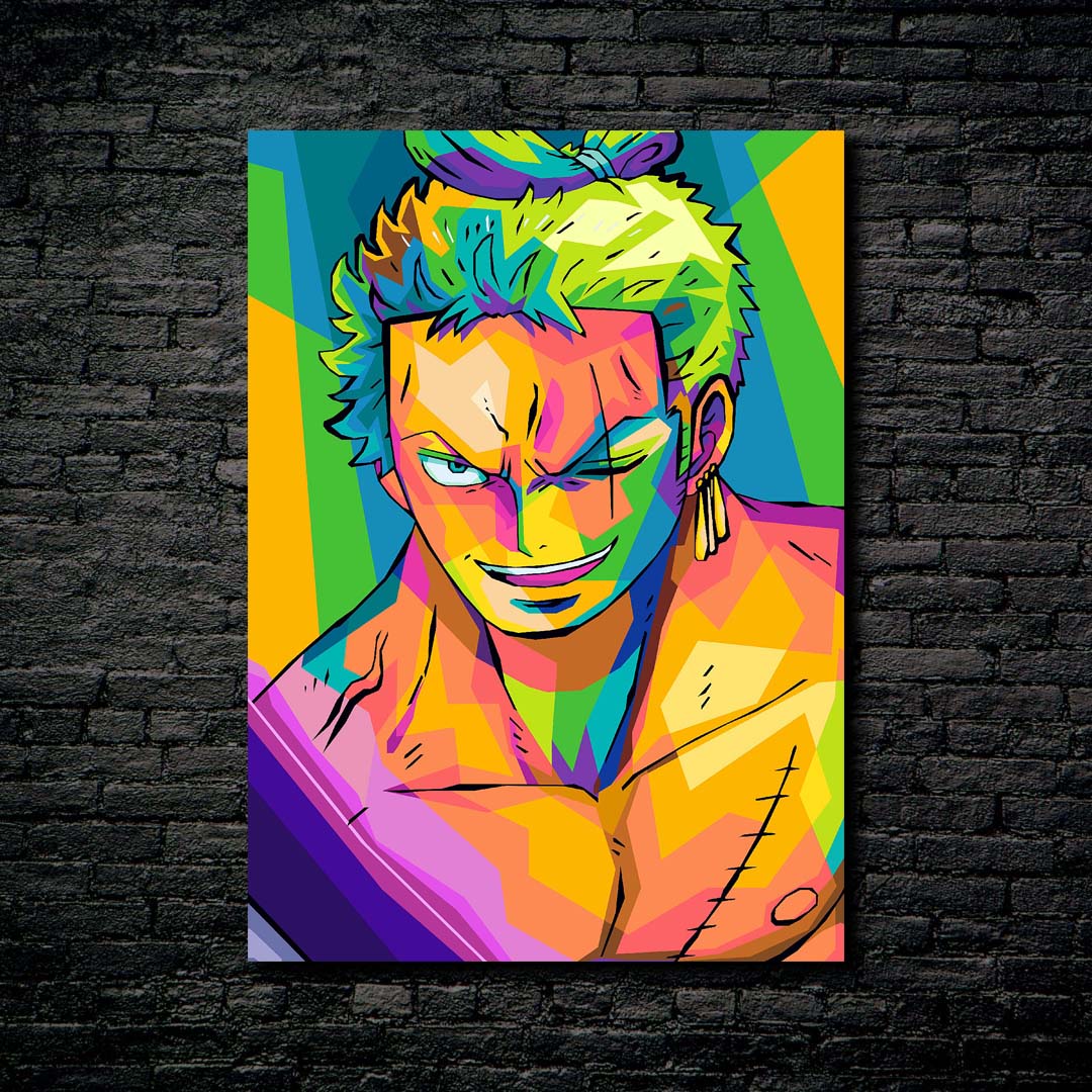 Zoro and enma pop art one piece-designed by @ FanartPopArt