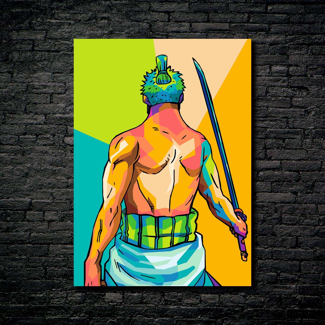 Zoro with sword enma one piece pop art-designed by @ FanartPopArt