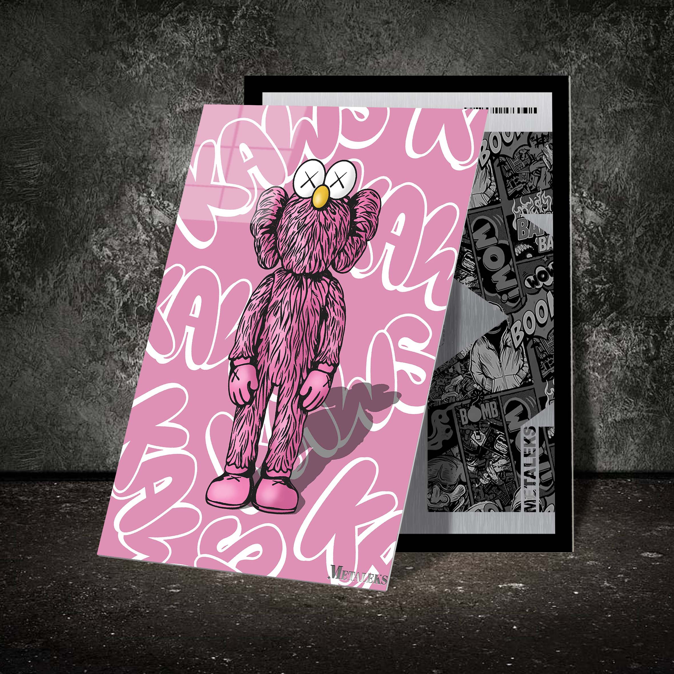 doodle pink kaws