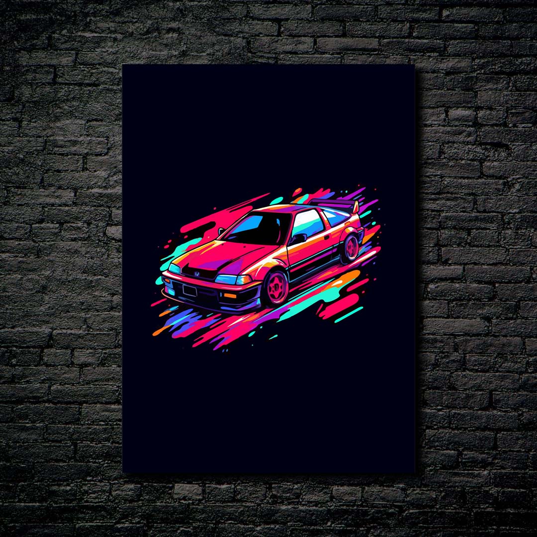 honda crx popart