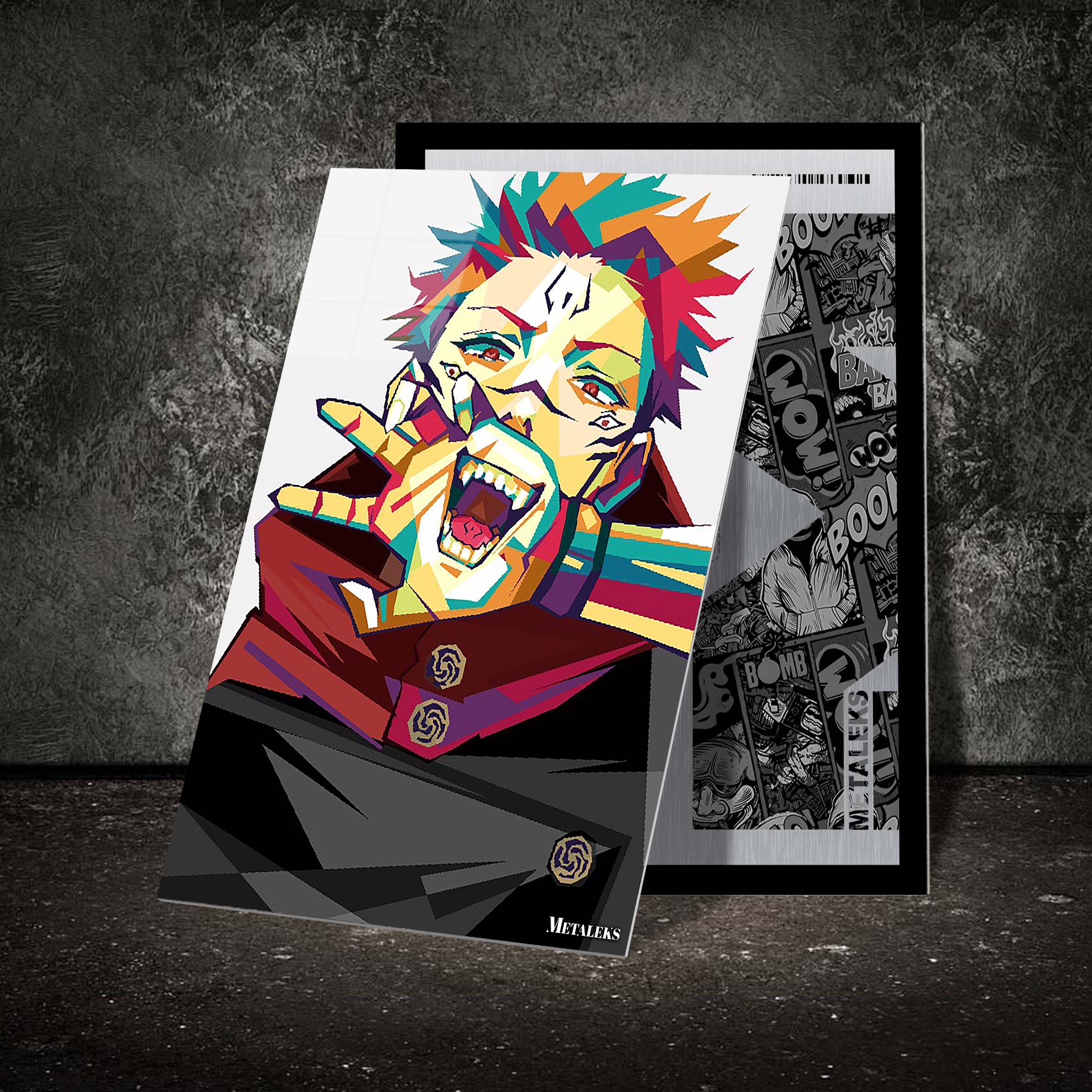 jujutsu kaisen pop art style WPAP