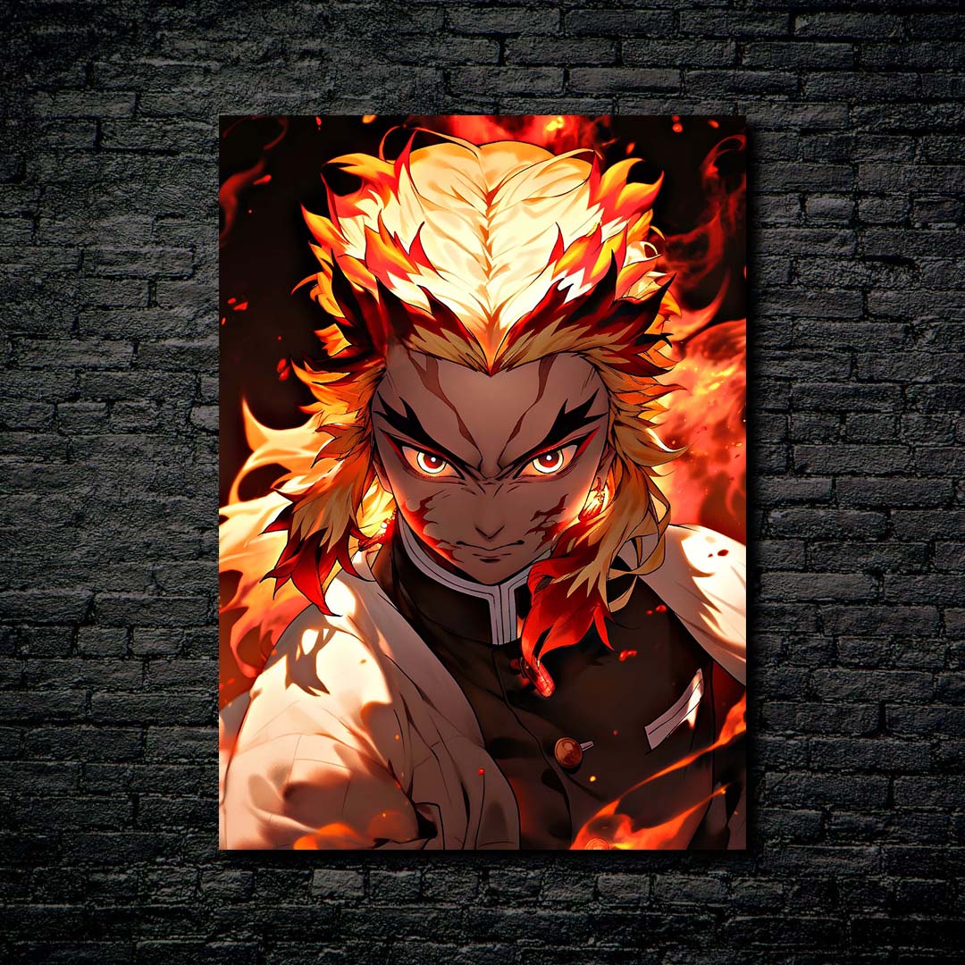 kyojuro rengoku flame hashira from demon slayer