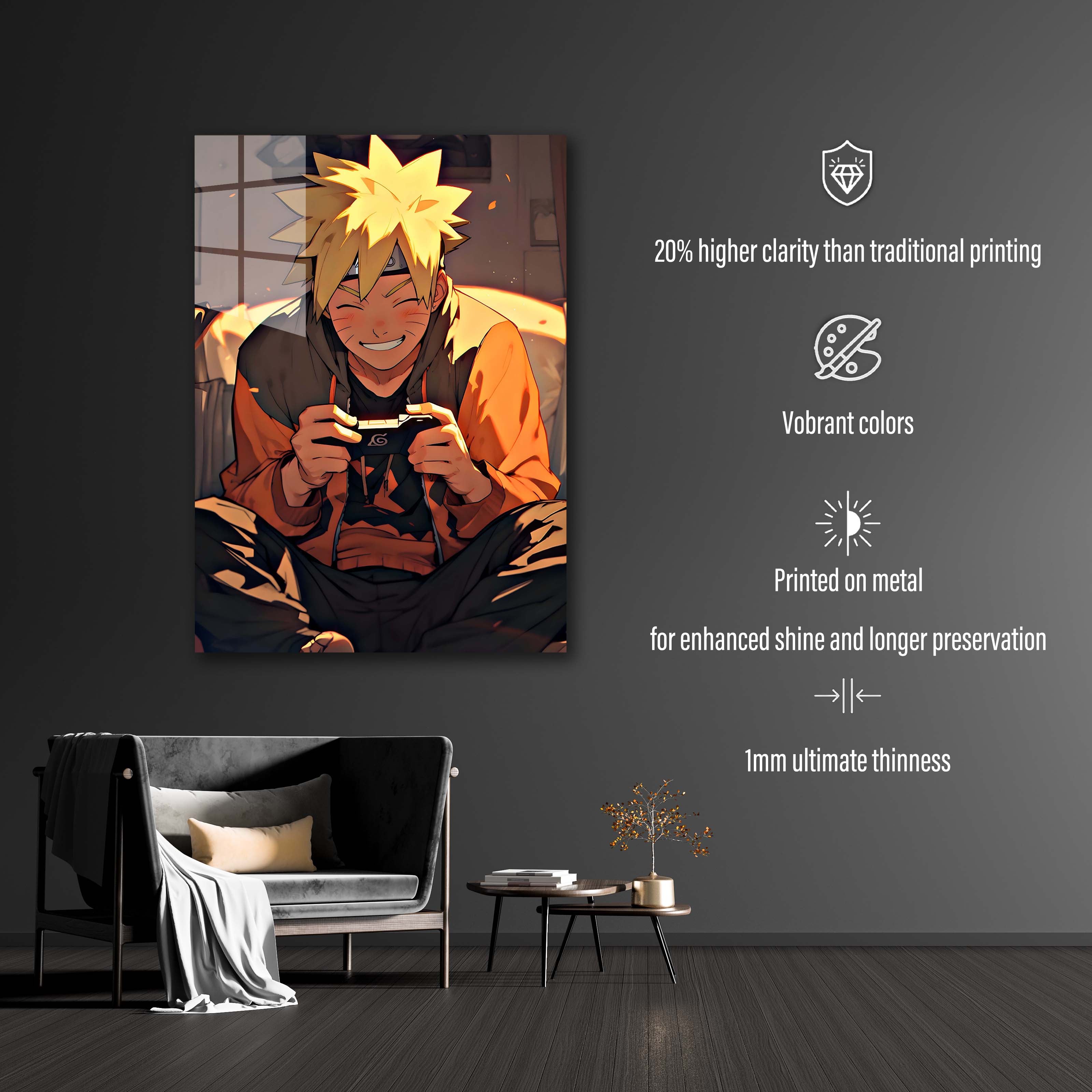 naruto uzumaki playing games in room