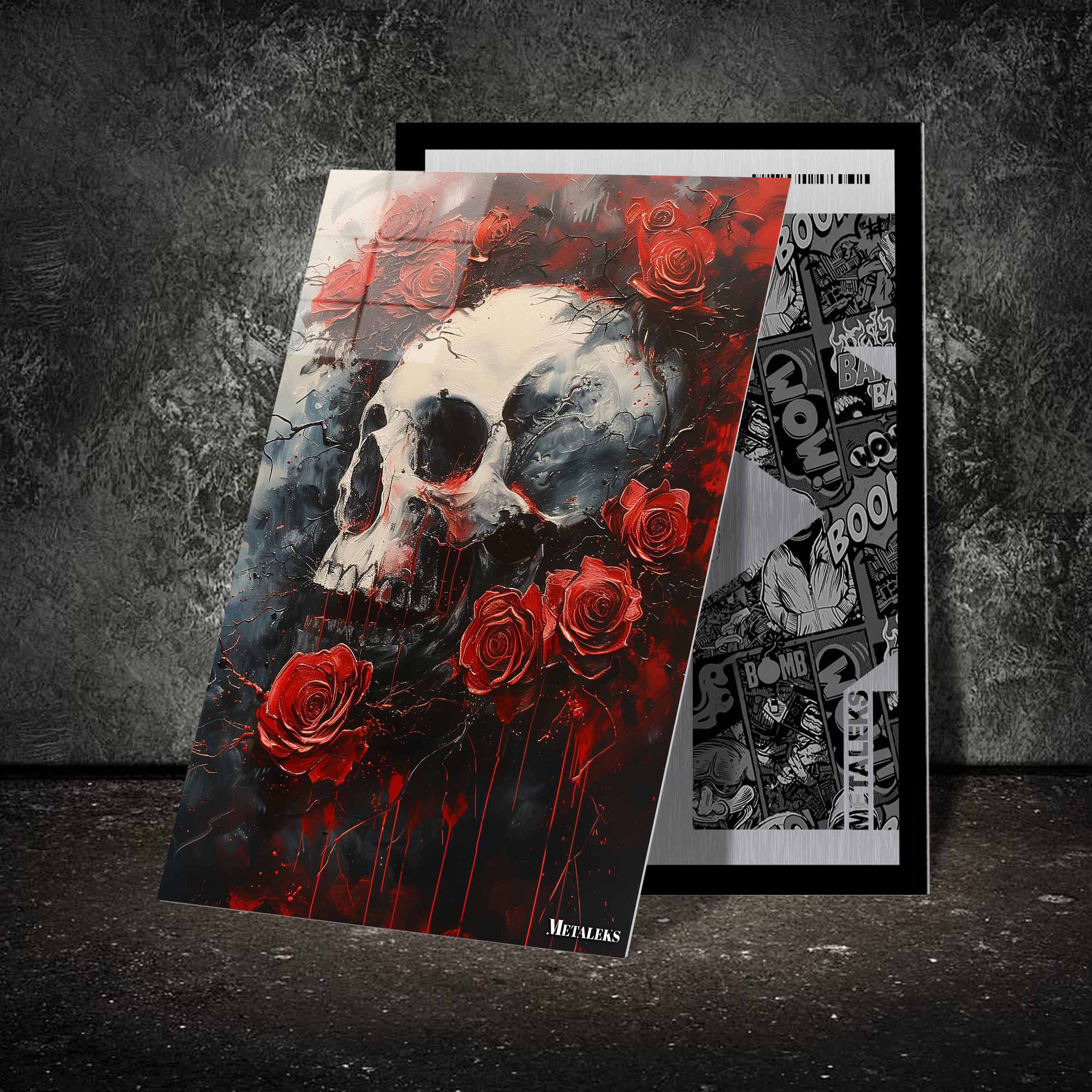 Gothic skull and roses V2