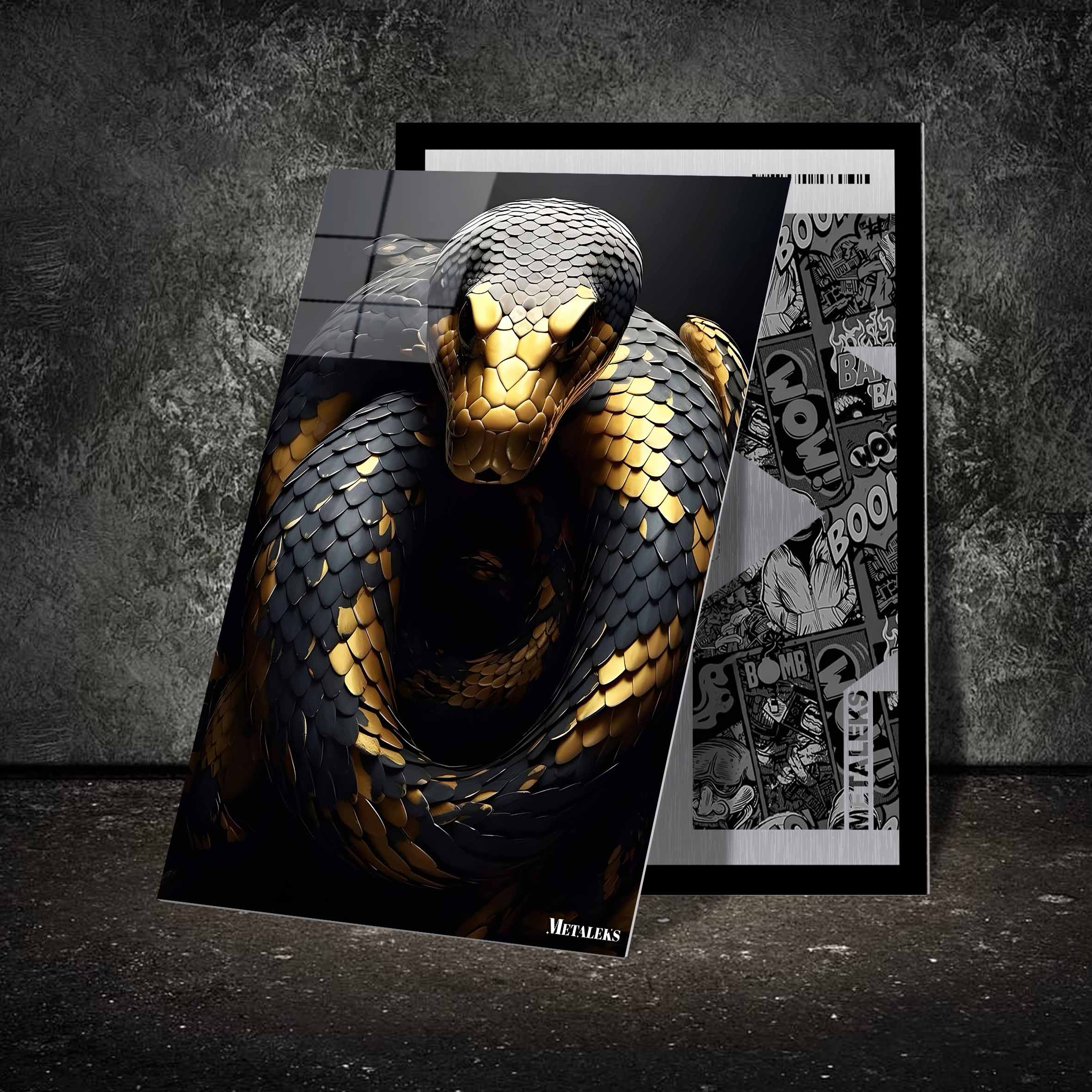 gold black python