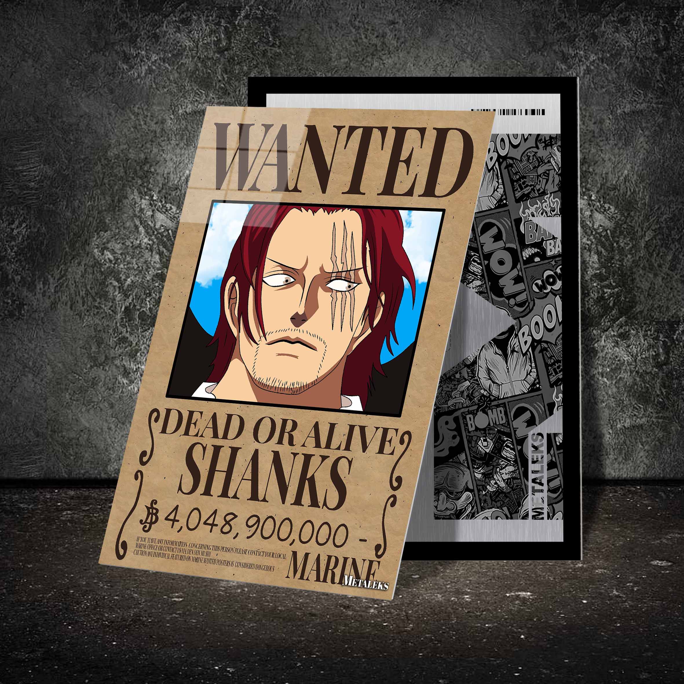 red hair shanks wanted